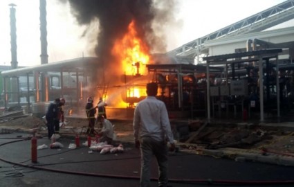آتش‌سوزی در کارخانه آلومینیوم جنوب منطقه اقتصادی لامرد