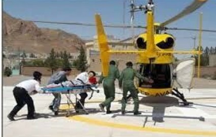 ۲ مصدوم ریزش معدن در بجستان با اورژانس هوایی امدادرسانی شدند